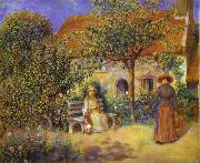 Pierre-Auguste Renoir Photo of painting Garden Scene in Britanny. oil painting artist